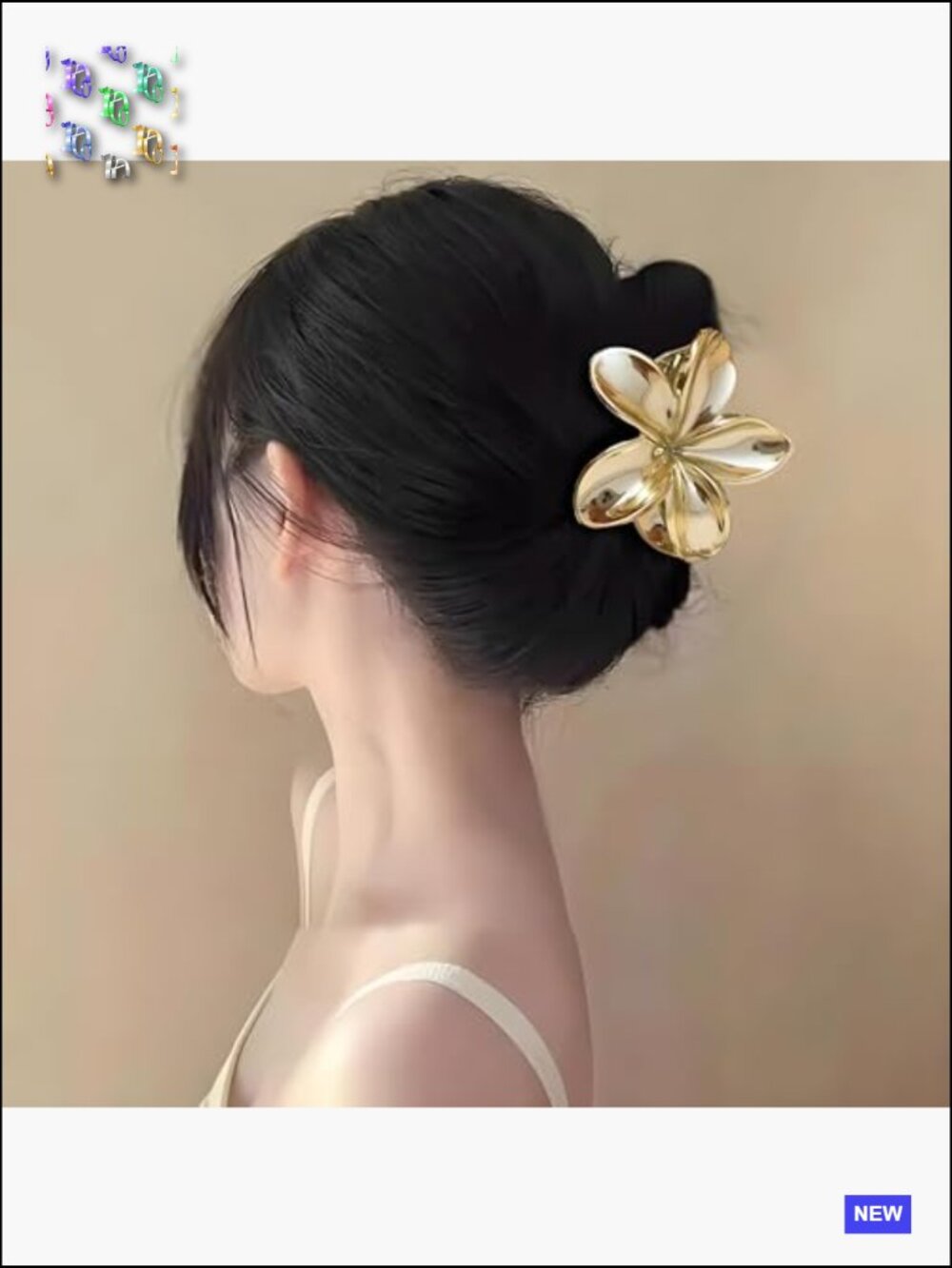 8 PC Flower Claw Hair Clips for Thick Hair Medium Size Spring Clips Set - Picture 5 of 6